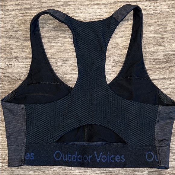 Outdoor Voices Other - Outdoor Voices TechSweat Sports Bra Black XS Mesh Racerback Cutout Athletic